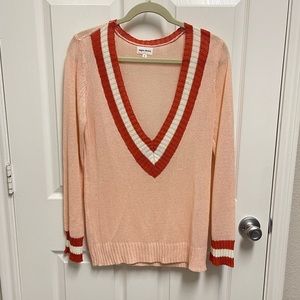 Superdown Peach Vneck Sweater